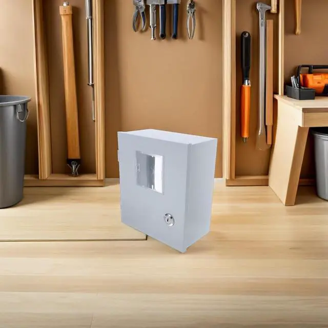 Alt view image 5 of 7 - HOMSFOU Outdoor Iron Electric Meter Box Cover 155x180x100mm Hollow Waterproof Electrical Distribution Case