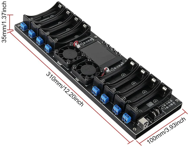 Alt view image 2 of 6 - 8-Channel 18650 Lithium Battery Auto Charge/Discharge Tester Capacity Internal Resistance Tester 2.4-in Screen DC 5V