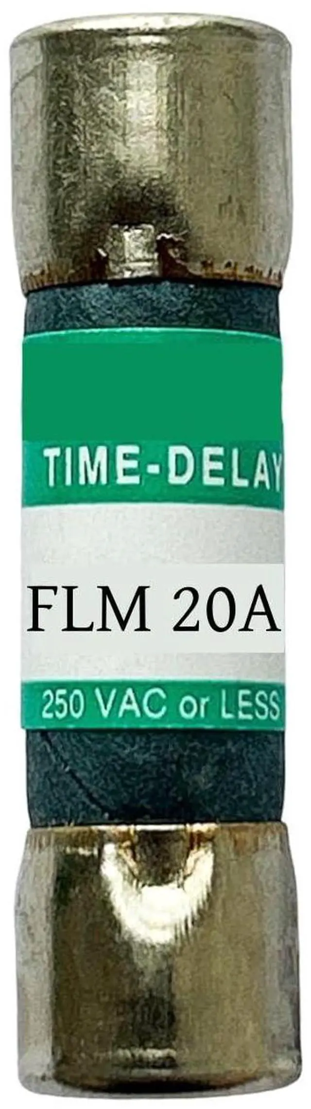 Alt view image 2 of 3 - 10-Pack New FLM-20 FLM 20A 250Vac Time Delay Fuse,FLM-20A Current Limiting Cartridge Fuses