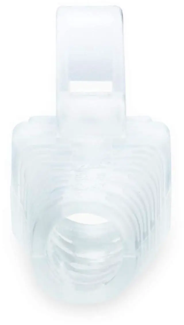 Alt view image 7 of 7 - trueCABLE RJ45 Strain Relief Boots, Small 5.5 to 7.0mm Cut-to-Fit PVC Plug Cover, Transparent, 100 Pieces