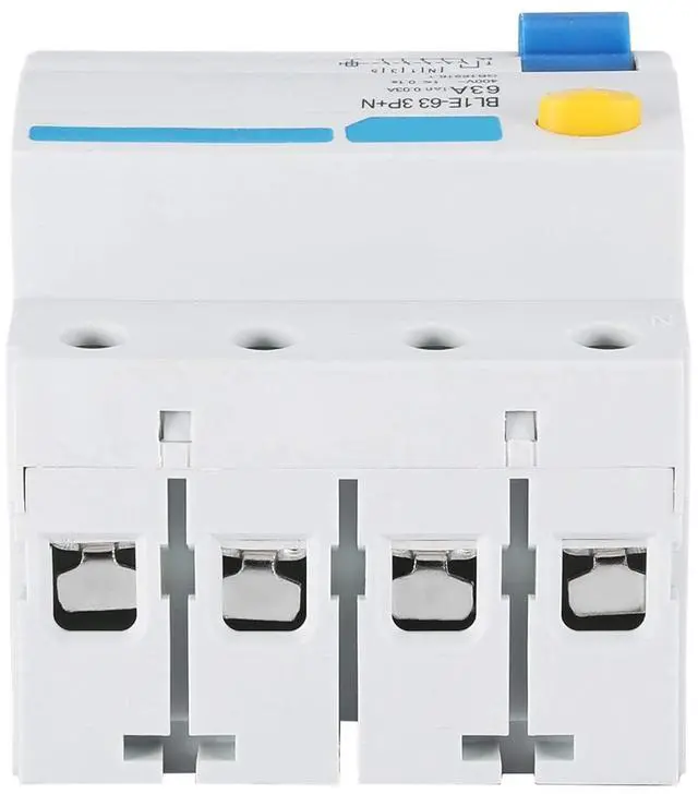 Alt view image 6 of 7 - BL1E-63 Current Circuit Breaker,3P+N 63A RCCB Residual,230V 30mA Leakage Overload Short Protection