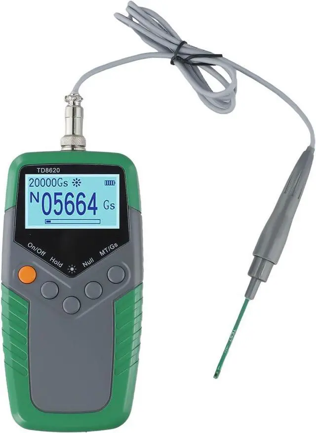 Alt view image 6 of 7 - TD8620 Handheld Digital Gauss Meter with Hall Probe Measures 02400 mT (24,000 G), 10 µT Resolution, Auto Range & Backlight, for EMF and Magnetic Field Testing