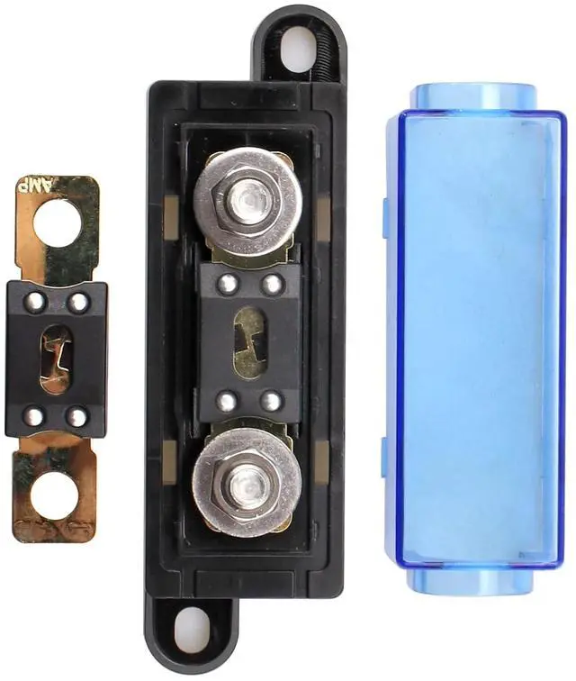 Alt view image 3 of 6 - 1 Way MEGA/AMG Fuse Holder 250A, Bolt Down Fuse M8 5/16" (2 Pack 250A Fuse + 1 Way Fuse Holder)