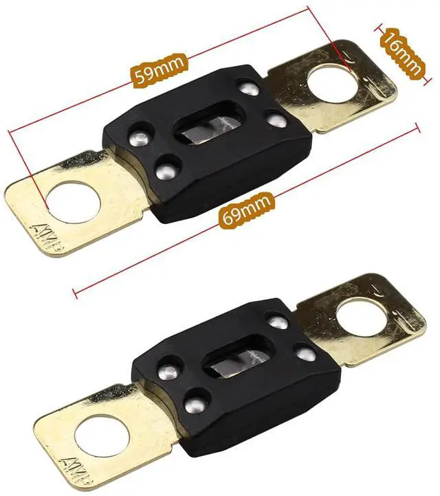 Alt view image 5 of 6 - 1 Way MEGA/AMG Fuse Holder 250A, Bolt Down Fuse M8 5/16" (2 Pack 250A Fuse + 1 Way Fuse Holder)