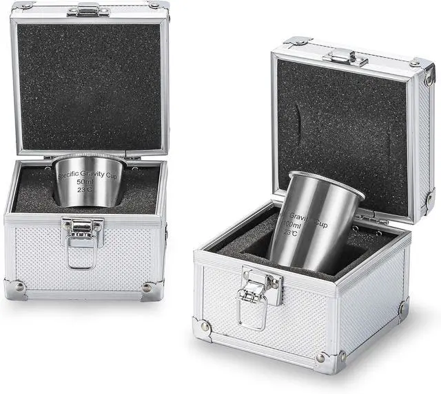 Alt view image 2 of 7 - CGOLDENWALL Density Specific Gravity Cups 50cc/ml 100cc/ml Stainless Steel