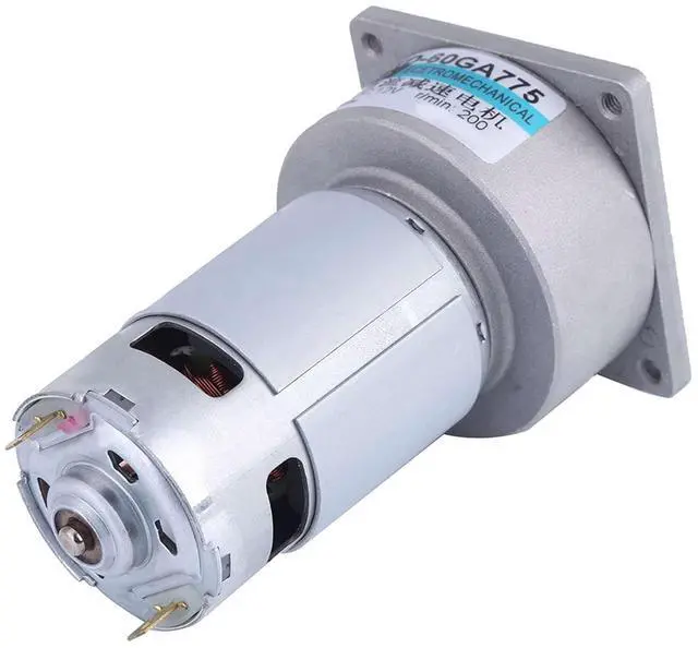 Alt view image 2 of 7 - YWBL-WH XD-60GA775 Geared Motor 12V 35W 200RPM Speed Adjustable Micro Electric Gear Motor with High Torque for DIY Robotics Industrial Equipment (200 RPM)