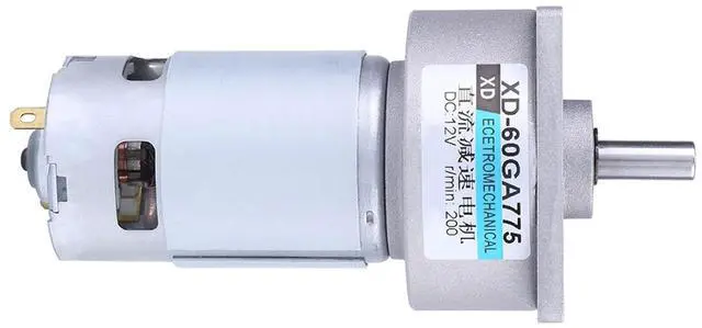 Alt view image 3 of 7 - YWBL-WH XD-60GA775 Geared Motor 12V 35W 200RPM Speed Adjustable Micro Electric Gear Motor with High Torque for DIY Robotics Industrial Equipment (200 RPM)