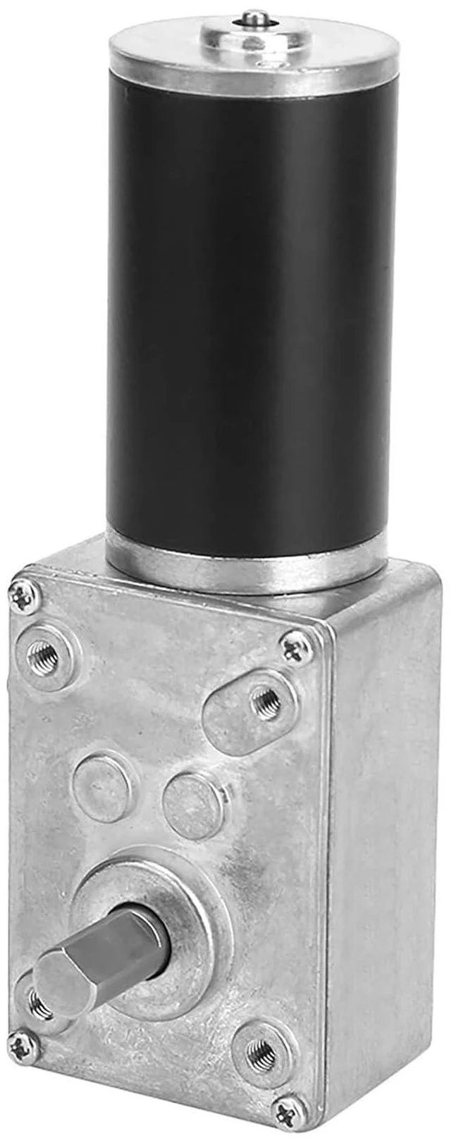 Alt view image 4 of 7 - Worm Gear Motor, High Torsion Speed Reduce Electric Gearbox Motor Reversible 8mm Shaft 12V(12V,400RPM)