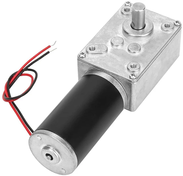 Alt view image 5 of 7 - Worm Gear Motor, High Torsion Speed Reduce Electric Gearbox Motor Reversible 8mm Shaft 12V(12V,400RPM)