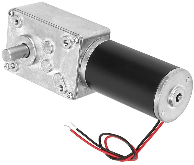 Alt view image 2 of 7 - Worm Gear Motor, High Torsion Speed Reduce Electric Gearbox Motor Reversible 8mm Shaft 12V(12V,400RPM)