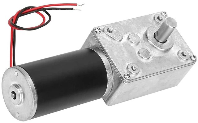 Alt view image 3 of 7 - Worm Gear Motor, High Torsion Speed Reduce Electric Gearbox Motor Reversible 8mm Shaft 12V(12V,400RPM)
