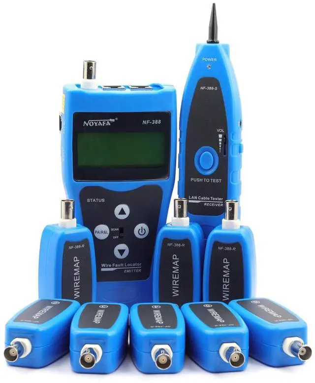 Alt view image 2 of 7 - NF-388 Multipurpose Handheld Network Coax Cable Tester Trace Cat6 6E Cat5E Coaxial Cable Tracker USB BNC RJ45 RJ11 Tester Network Cable Ethernet Wire Tester Telephone Cable Tester Audio Cable