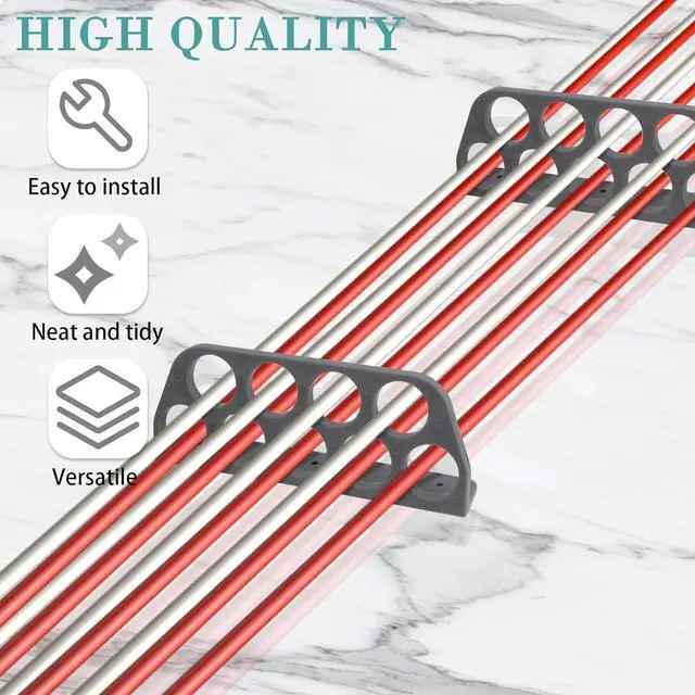 Alt view image 2 of 7 - 50 Pack Cable Chase-Wire Bracket, Cable Support Wire Bracket Holder for NMB Electrical Cord Organized Management, 9-Hole 1-Inch Diameter