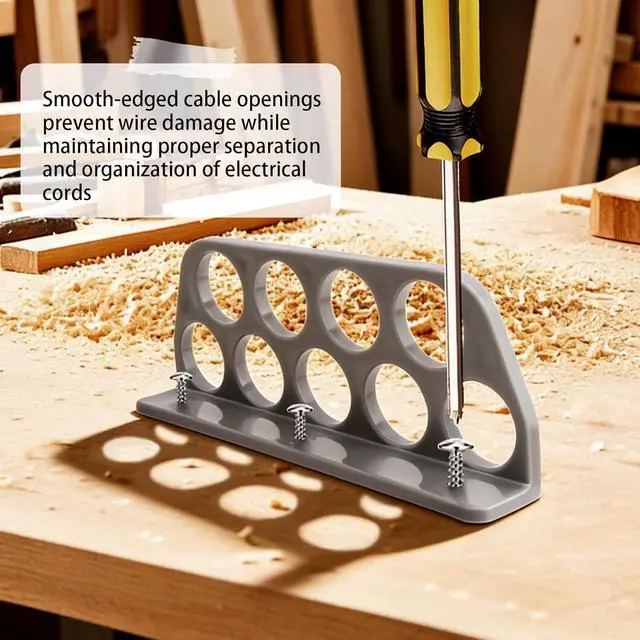 Alt view image 4 of 7 - 50 Pack Cable Chase-Wire Bracket, Cable Support Wire Bracket Holder for NMB Electrical Cord Organized Management, 9-Hole 1-Inch Diameter