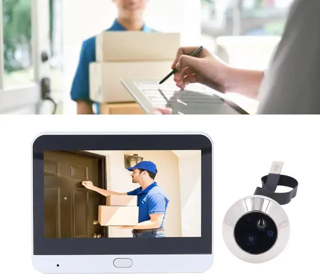 Alt view image 4 of 7 - Ring Doorbell, 1920 * 1080p Video Doorbell Doorbell Camera with 4.3inch Screen for Home Use