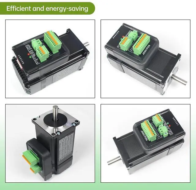 Alt view image 3 of 7 - CNCTOPBAOS JSS57P2N Nema23 2N.m Closed Loop Stepper Motor Integrated Digital Hybrid Servo Drive System 24-48V DC RS232 with 1000 Encoder line for Robots,Cutting,Marking,CNC Router Engraving Machine