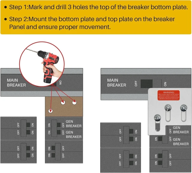 Alt view image 3 of 6 - Generator Interlock Kit Suitable for Square D QO or Homeline 150 or 200 amp Panels.
