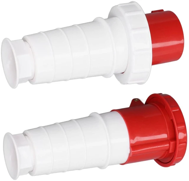 Alt view image 7 of 7 - POCREATION 3-Phase 5-Pin Power Connector Set, 380-415V 63A IP67 Waterproof Electrical Socket & Plug Kit for Industrial and Wind Projects