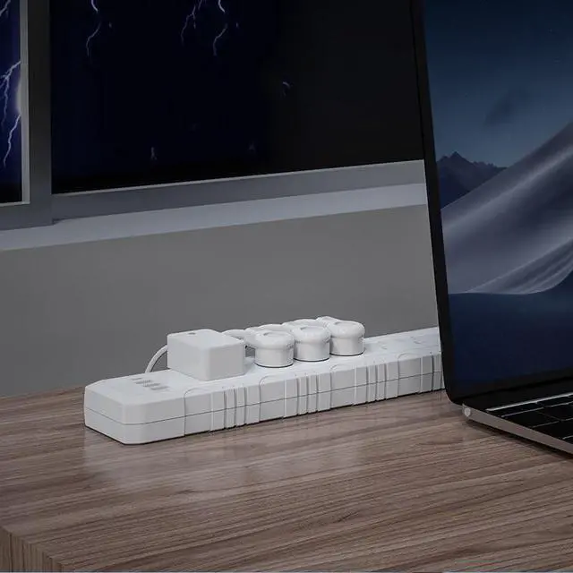 Alt view image 2 of 4 - Multiple AC Electrical Rewireable Power StripOutlets Extension Socket Cord Cable