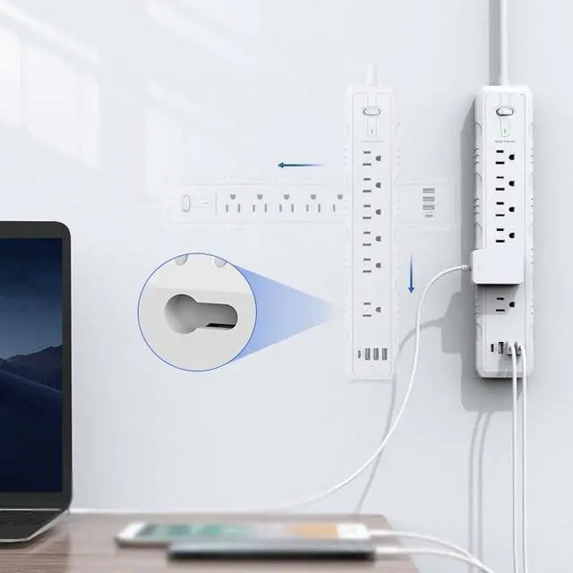 Alt view image 4 of 4 - Multiple AC Electrical Rewireable Power StripOutlets Extension Socket Cord Cable