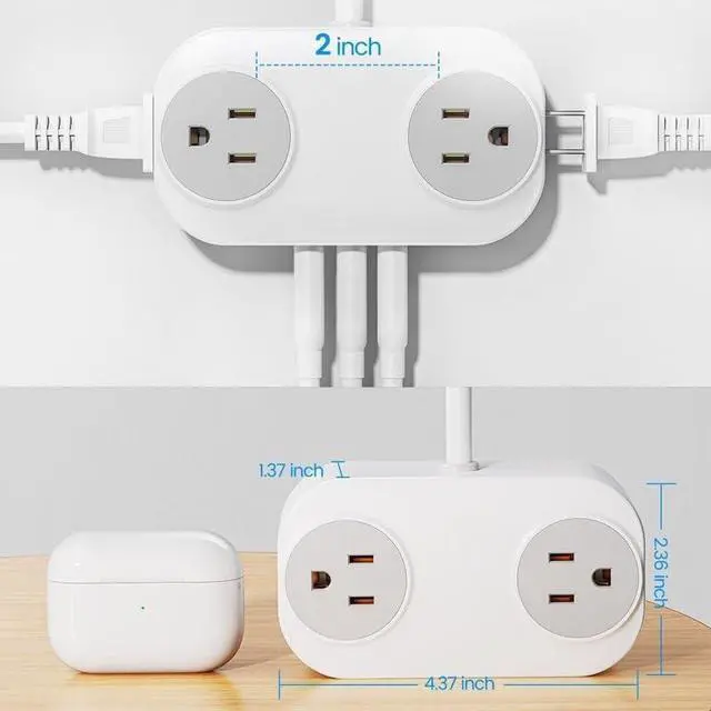 Alt view image 2 of 5 - Fast Cable Extension Socket AC Outlets Power Plug for Home Office