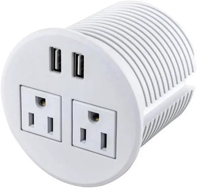 Alt view image 4 of 6 - Circular Desktop Socket Embedded Office Furniture Twisted and Fixed
