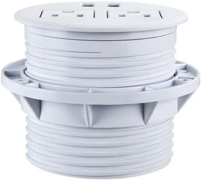 Alt view image 6 of 6 - Circular Desktop Socket Embedded Office Furniture Twisted and Fixed