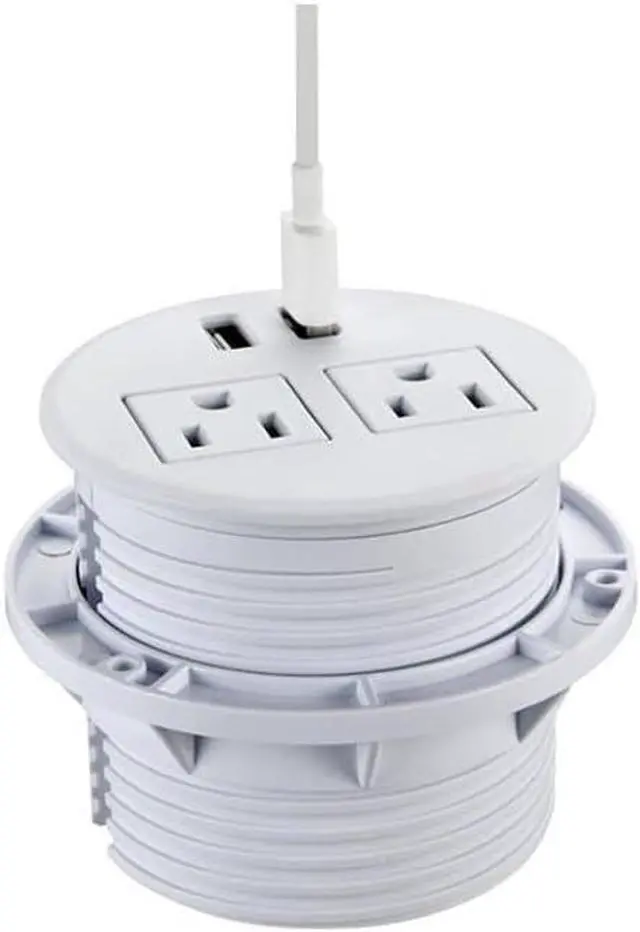 Alt view image 5 of 6 - Circular Desktop Socket Embedded Office Furniture Twisted and Fixed