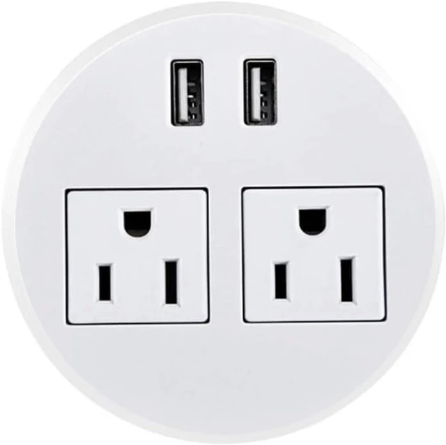 Main image of Circular Desktop Socket Embedded Office Furniture Twisted and Fixed