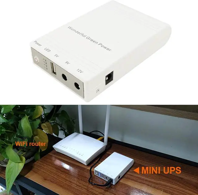 Alt view image 2 of 7 - Gavery 24W 5V 9V 12V Uninterruptible Power Supply Backup Power Adapter 10400mAh Uninterruptible Supply for WiFi Router