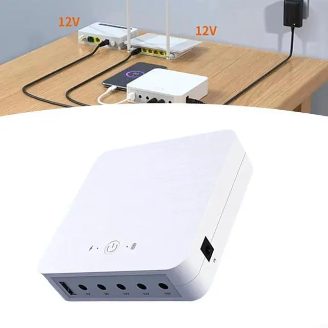 Alt view image 5 of 7 - 13200mAh Uninterruptible Supply Routers, Cameras & More - Backup Battery Multi-Port Compatibility