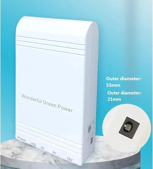 Alt view image 5 of 7 - Gavery 24W 5V 9V 12V Uninterruptible Power Supply Backup Power Adapter 10400mAh Uninterruptible Supply for WiFi Router