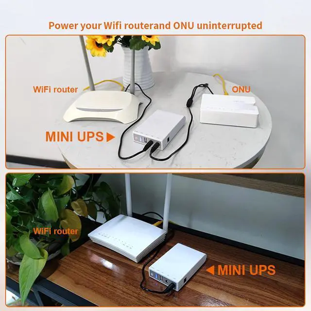 Alt view image 3 of 7 - Gavery 24W 5V 9V 12V Uninterruptible Power Supply Backup Power Adapter 10400mAh Uninterruptible Supply for WiFi Router
