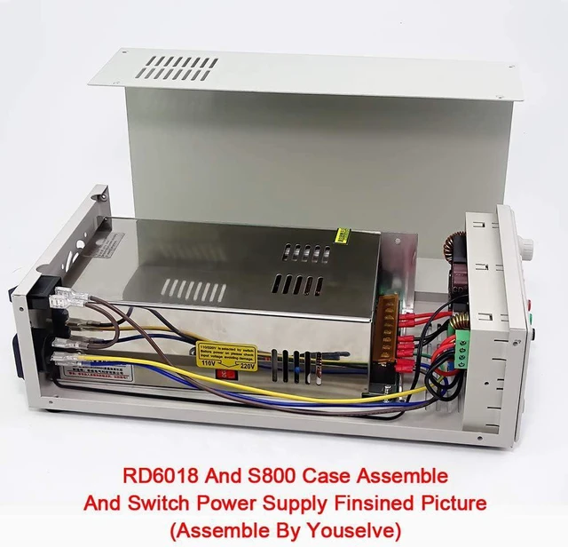 Alt view image 6 of 7 - S800 Digital Voltmeter Housing for RD6012 RD6012W RD6018 RD6018W Metal Outcase Powersupply Cold Rolled Steel Aluminum Plate High Hardness Wear Long Service Integrated Panel Adjustable