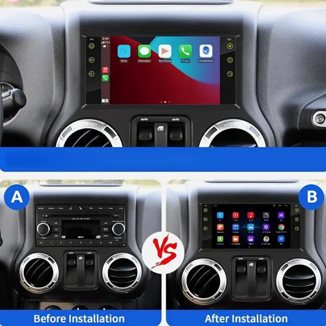 Alt view image 2 of 7 - Android 13 Car Stereo Radio for Chrysler for Sebring 2007-2010, 7 Inch Touch Screen, Wireless CarPlay Android Auto, GPS Navigation, Bluetooth WiFi FM, -High-Speed 2GB RAM 32GB ROM