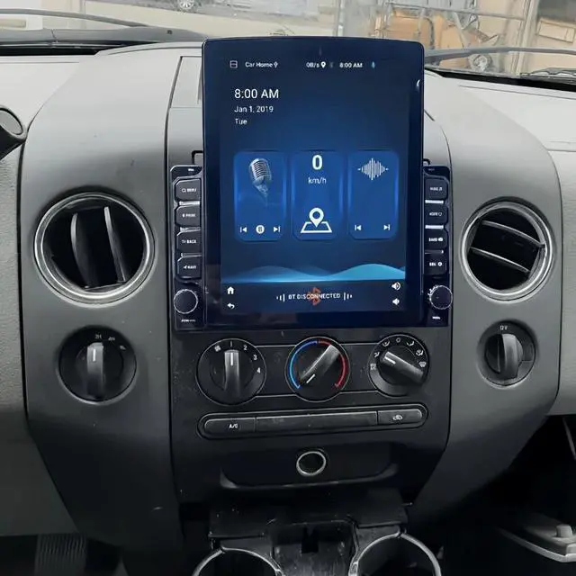 Main image of 9.7 Inch Double Din Car Stereo Radio 2+32G with CarPlay 4 LED Backup Camera for Ford for F-150 2004-2008-High-Speed 2GB RAM 32GB ROM - Touchscreen Car Player With Rear View AHD Camera Input