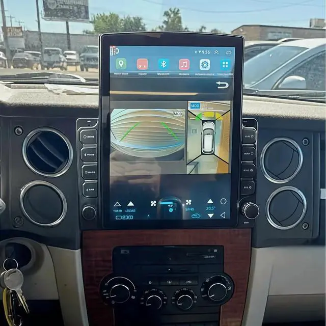 Main image of 9.7 Inch Double Din Car Stereo Radio with CarPlay 4 LED Backup Camera for Jeep for Commander 2006-2010-High-Speed 2GB RAM 32GB ROM - Touchscreen Car Player With Rear View AHD Camera Input