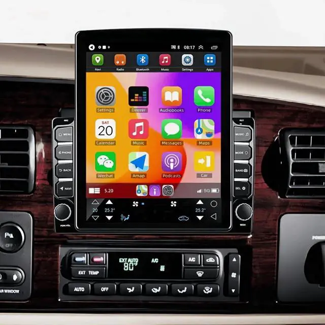 Main image of 9.7 Inch Double Din Car Stereo Radio 2+32G with CarPlay 4 LED Backup Camera for Ford for F-250 / F-350 Super Duty 1999-2016-High-Speed 2GB RAM 32GB ROM