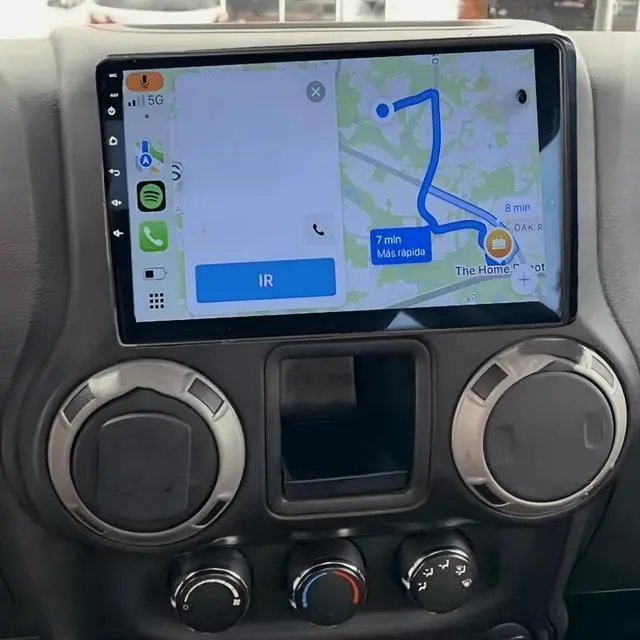 Main image of Android 13 10.1" Touchscreen CarPlay Stereo for Jeep for Wrangler JK 2007-2010-High-Speed 4GB RAM 64GB ROM - Touchscreen Car Player With Wireless, Wi-Fi, And Rear View AHD Camera Input