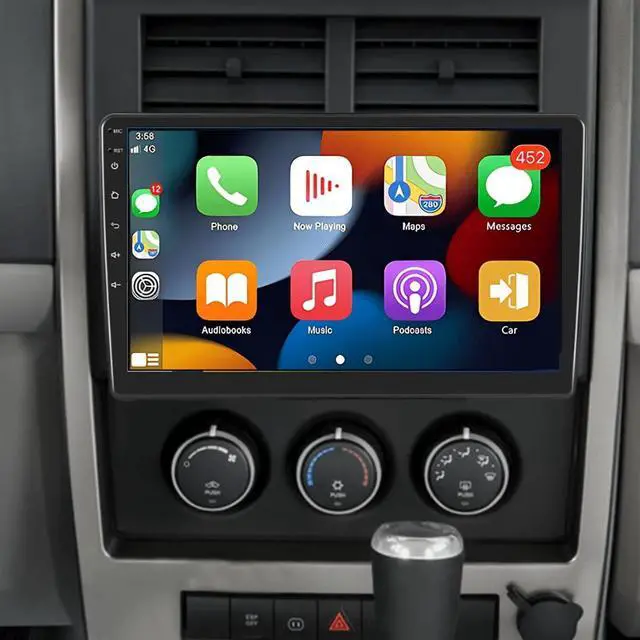 Main image of 10.1" Android 13 Car Stereo for Jeep for Liberty 2002-2007-High-Speed 4GB RAM 64GB ROM - Touchscreen Car Player With Wireless, Wi-Fi, And Rear View AHD Camera Input