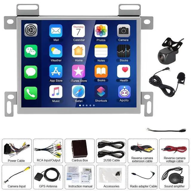 Alt view image 4 of 7 - 8.4 Inch Touchscreen Android 15 Car Stereo Head Unit for Chrysler 300 / 300C / 300S 2011-2023, 2GB+32GB Built-in Wireless CarPlay Android Auto GPS Multimedia Player Support FM RDS SWC Mirror Link
