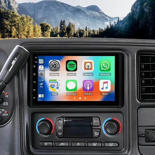 Main image of 7 Inch Android 13 Double Din Car Stereo GPS Navigation Head Unit Compatible for Cadillac Escalade 2003-2006-High-Speed 2GB RAM 32GB ROM - Touchscreen Car Player With Rear View AHD Camera Input