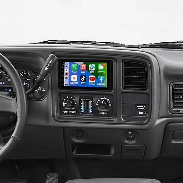 Main image of 7 Inch Android 13 Double Din Car Stereo GPS Navigation Head Unit Compatible for Chevrolet Express 1500/2500/3500 2003-2006-High-Speed 2GB RAM 32GB ROM