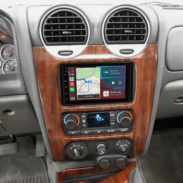 Main image of 7 Inch Android 15 Double Din Car Stereo GPS Navigation Head Unit Compatible for GMC Envoy 2002-2009-High-Speed 2GB RAM 32GB ROM - Touchscreen Car Player With Rear View AHD Camera Input