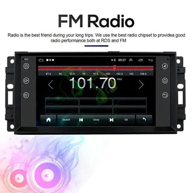 Alt view image 5 of 7 - Android 13 Car Stereo Radio for Chrysler for Sebring 2007-2010, 7 Inch Touch Screen, Wireless CarPlay Android Auto, GPS Navigation, Bluetooth WiFi FM, -High-Speed 2GB RAM 32GB ROM
