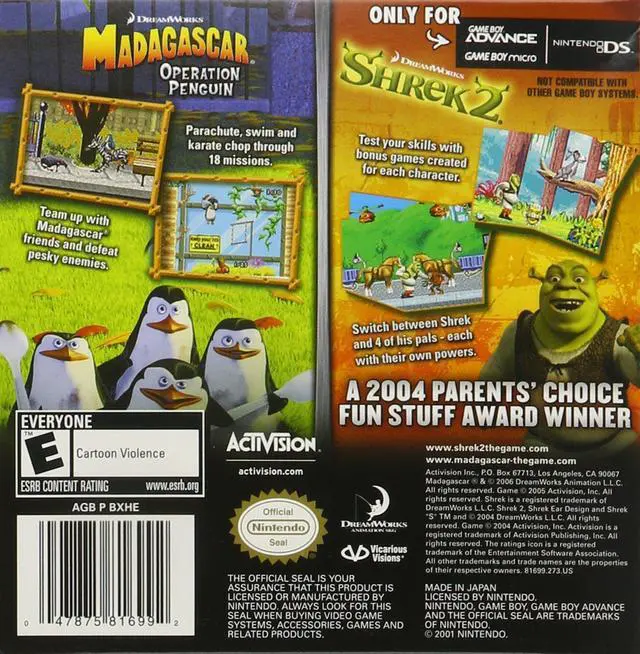 Alt view image 4 of 4 - 2 in 1: Madagascar: Operation Penguin / Shrek 2