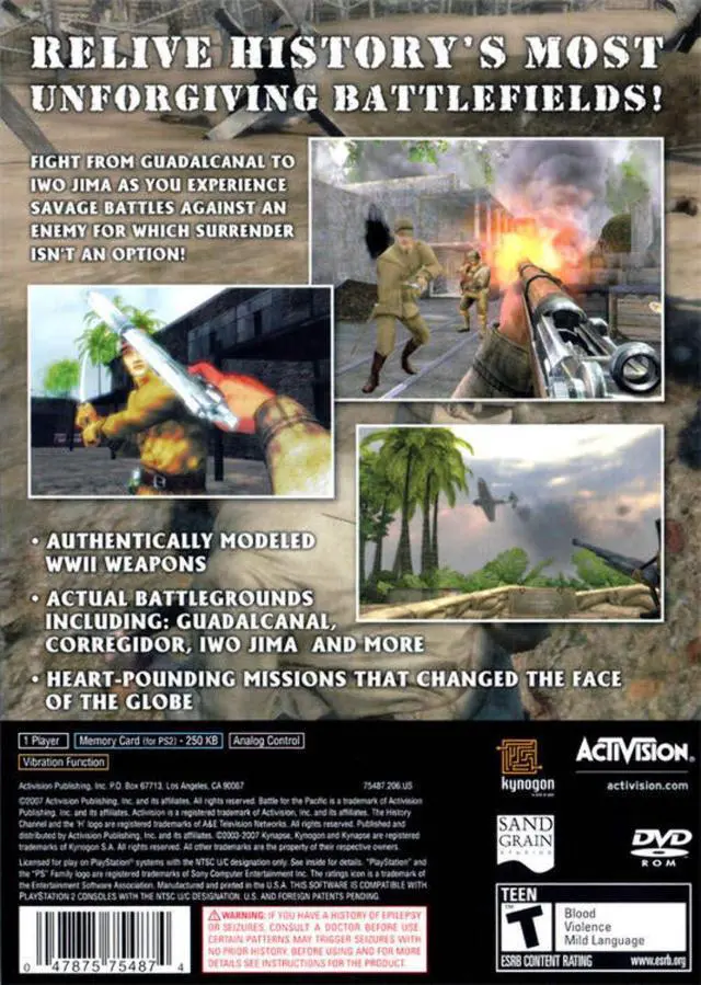 Alt view image 3 of 3 - Activision The History Channel: Battle for the Pacific