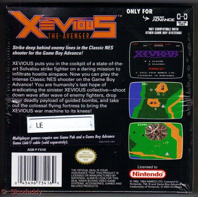Alt view image 2 of 2 - Xevious: Classic NES Series - Game Boy Advance