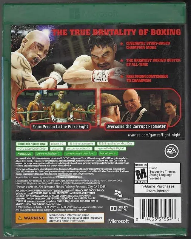 Alt view image 2 of 2 - Fight Night Champion (Greatest Hits) (XB1 packaging) - Xbox 360