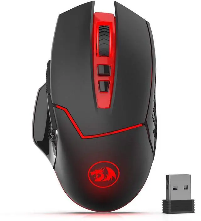 Main image of M690-1 Wireless Gaming Mouse with DPI Shifting, 2 Side Buttons, 2400 DPI, Ergonomic Design, 8 Buttons-Black